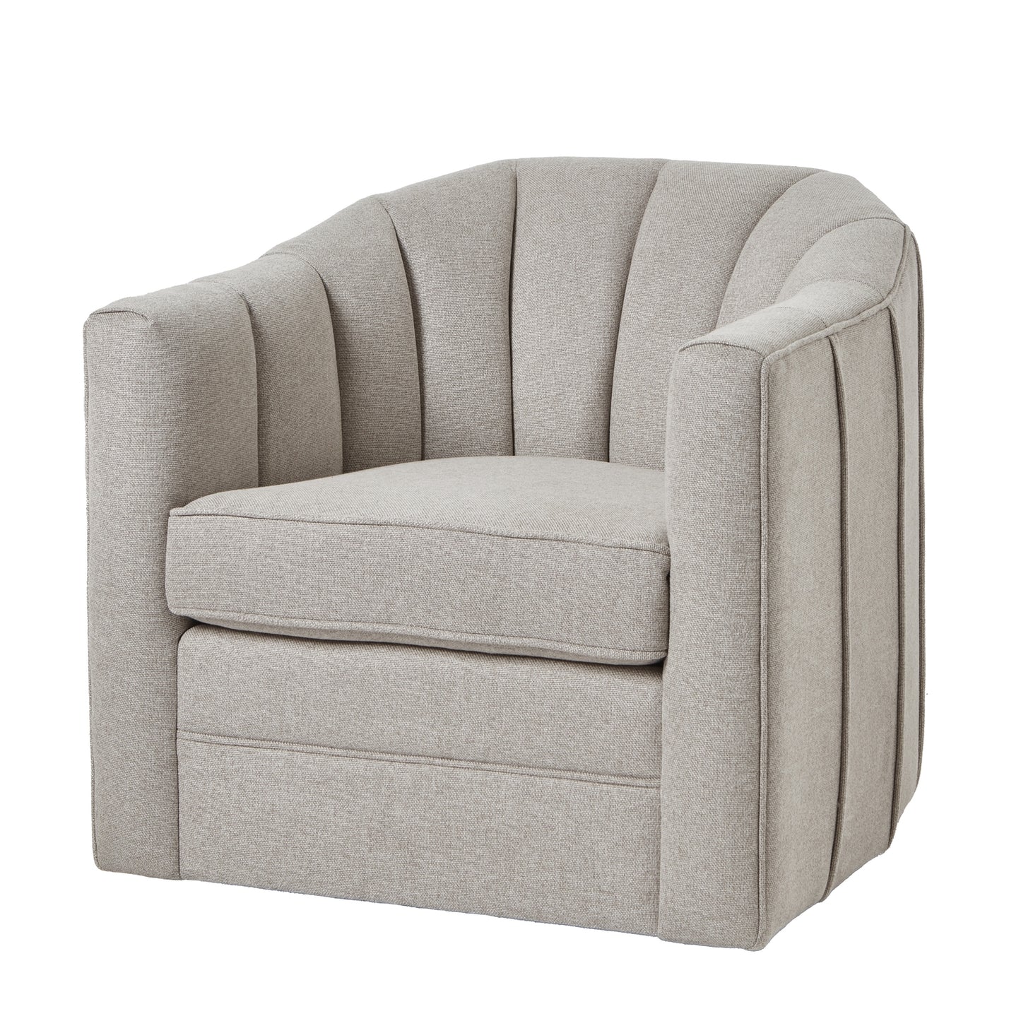 Lily Swivel Chair In Oatmeal Twill - Luxe Home Comforts