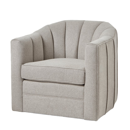 Lily Swivel Chair In Oatmeal Twill - Luxe Home Comforts