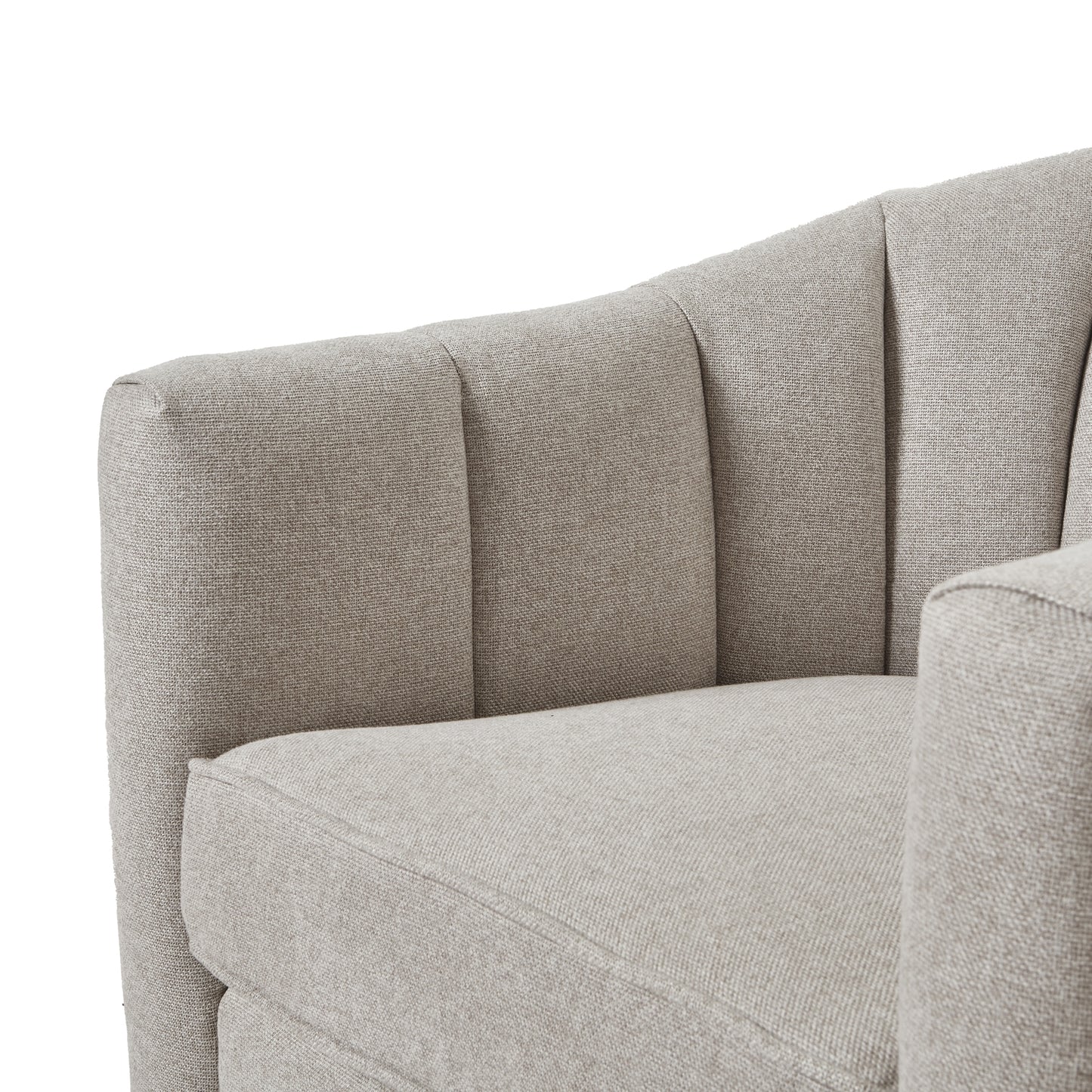 Lily Swivel Chair In Oatmeal Twill - Luxe Home Comforts