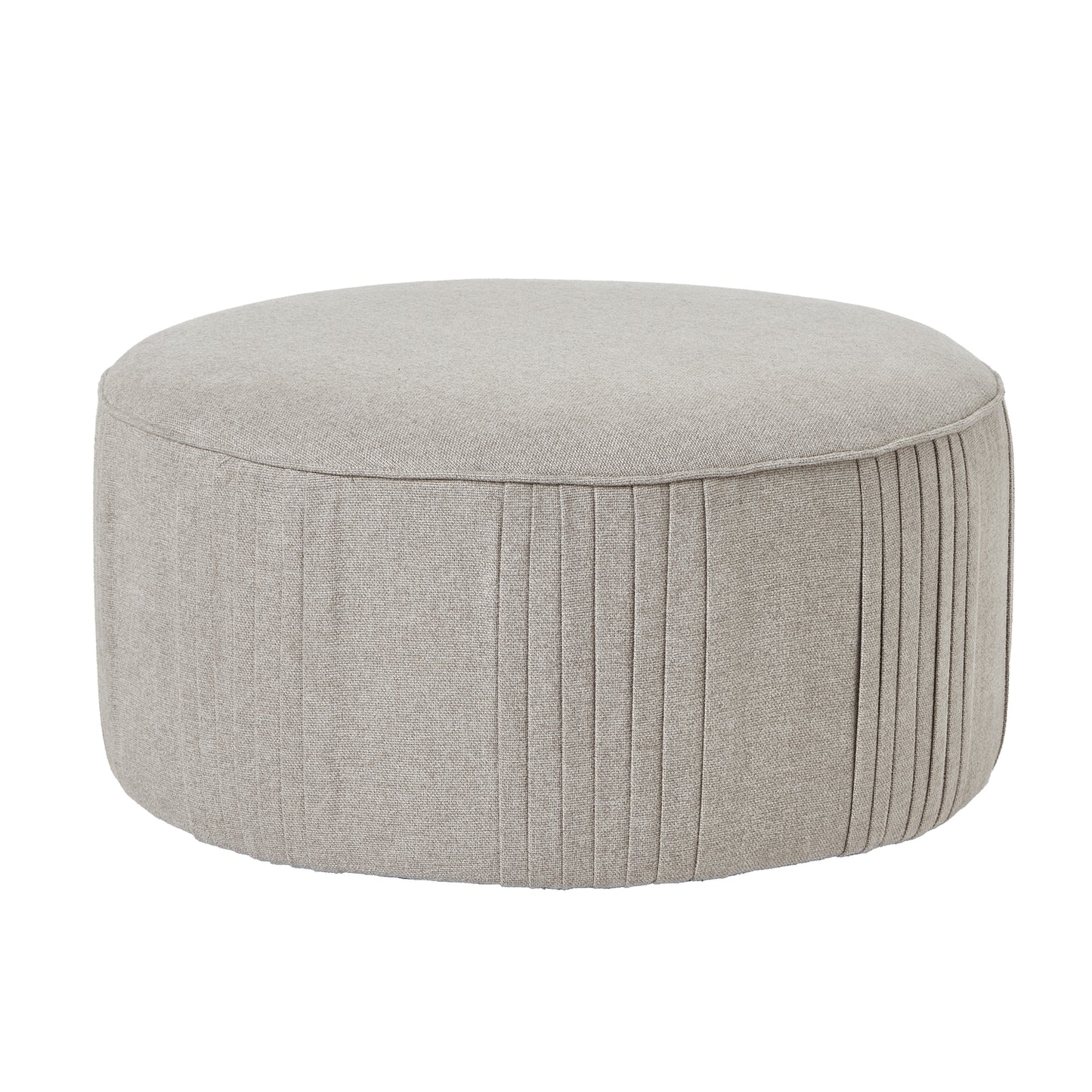Lily Swivel Ottoman In Oatmeal Twill - Luxe Home Comforts