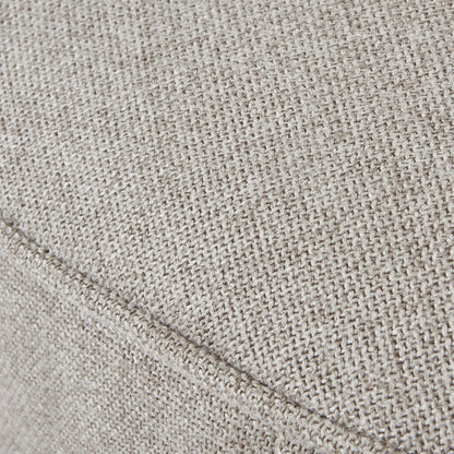 Lily Swivel Ottoman In Oatmeal Twill - Luxe Home Comforts
