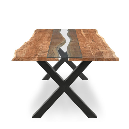 Live Edge Collection Large River Dining Table - Luxe Home Comforts