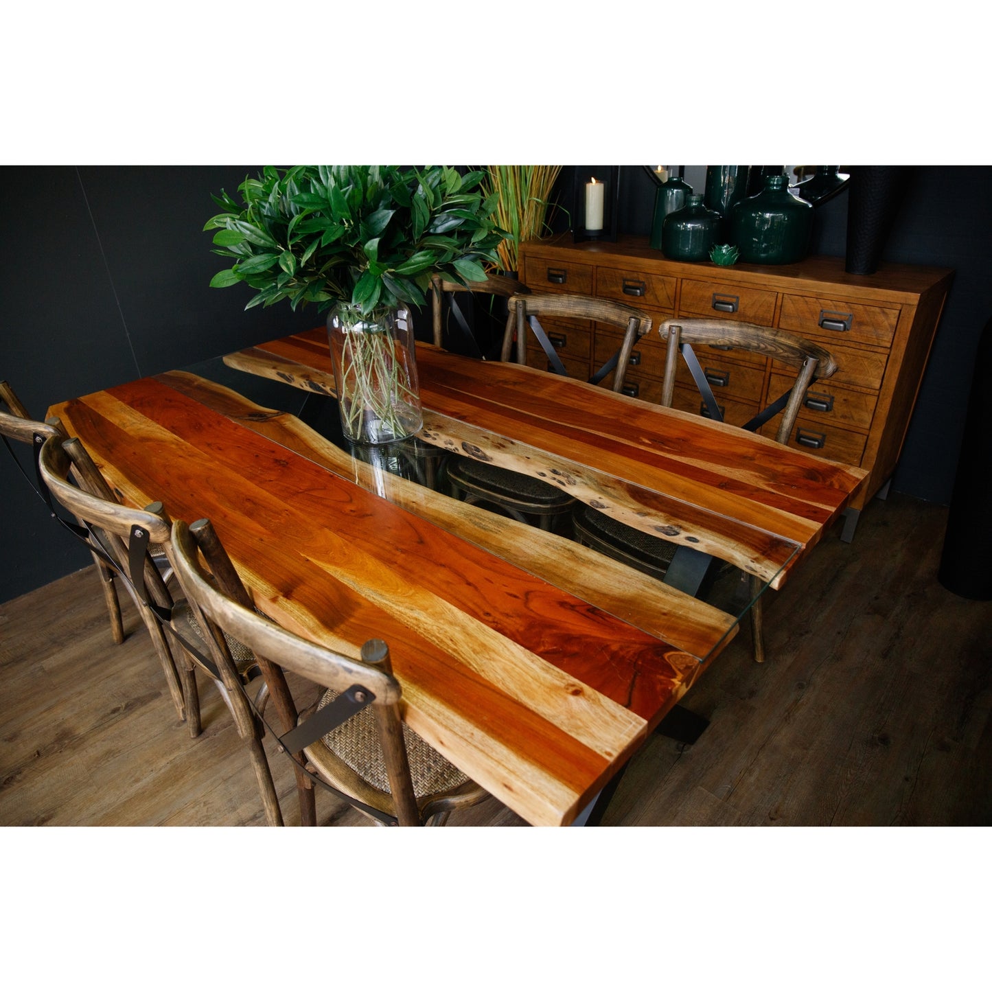Live Edge Collection Large River Dining Table - Luxe Home Comforts