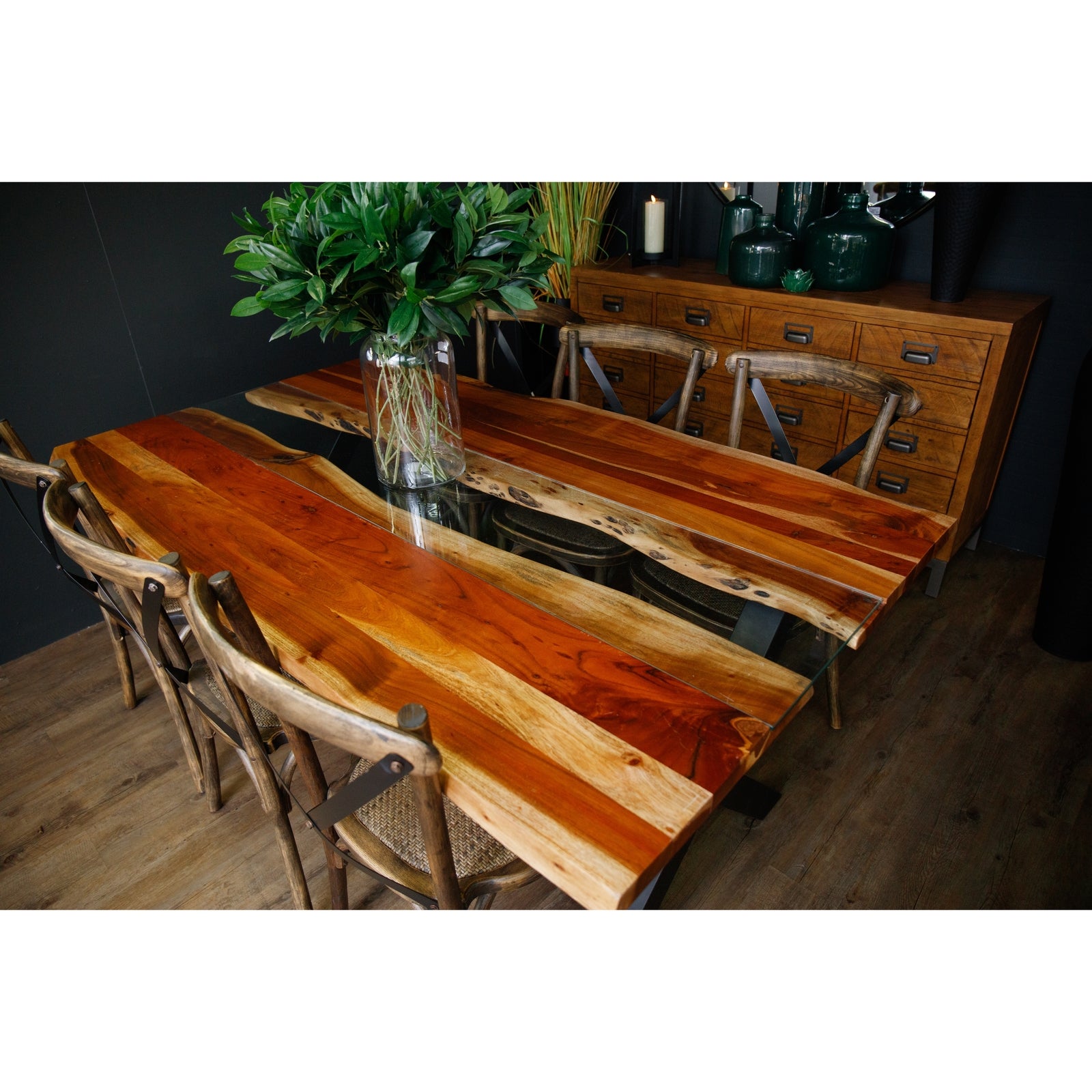 Live Edge Collection Large River Dining Table - Luxe Home Comforts