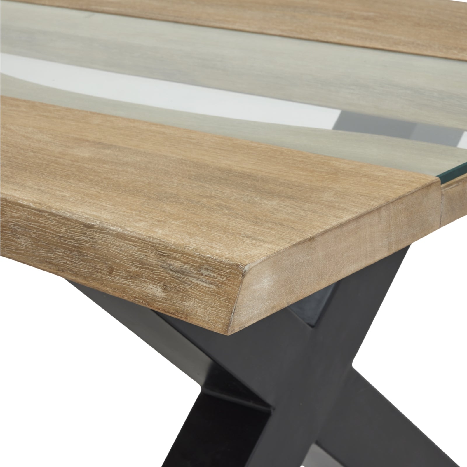 Live Edge Collection Light Acacia River Coffee Table - Luxe Home Comforts