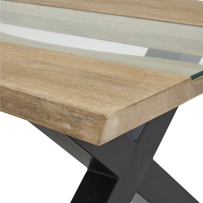 Live Edge Collection Light Acacia River Coffee Table - Luxe Home Comforts