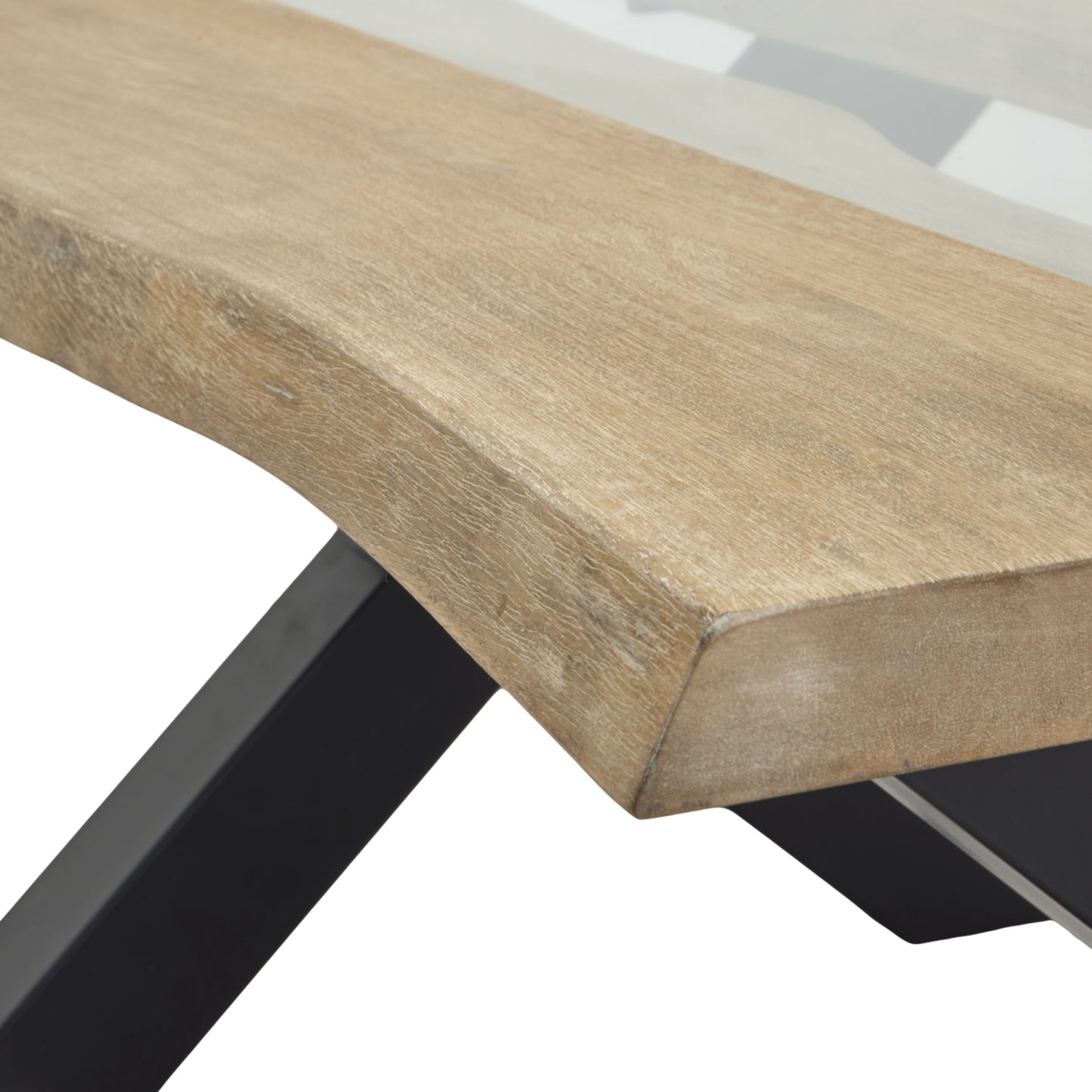 Live Edge Collection Light Acacia River Coffee Table - Luxe Home Comforts