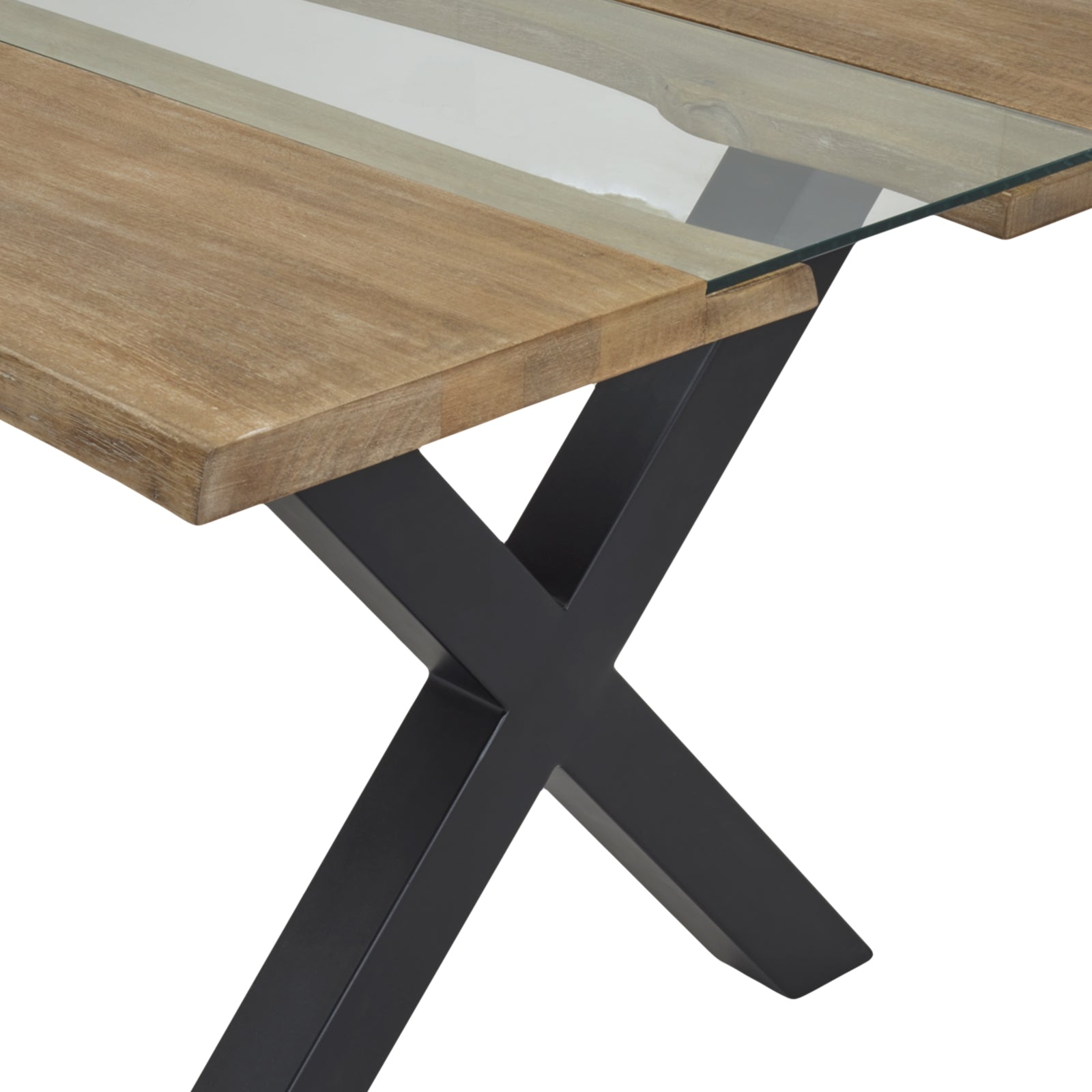 Live Edge Collection Light Acacia River Dining Table - Luxe Home Comforts