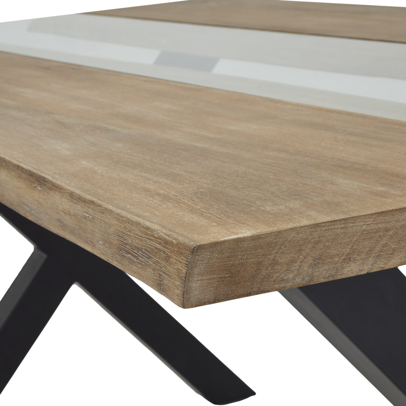 Live Edge Collection Light Acacia River Dining Table - Luxe Home Comforts