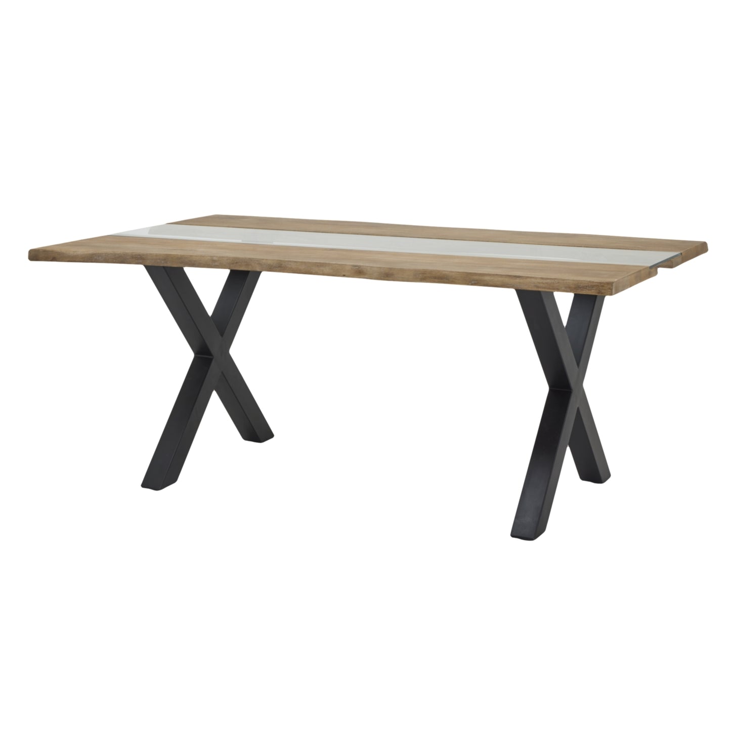 Live Edge Collection Light Acacia River Dining Table - Luxe Home Comforts