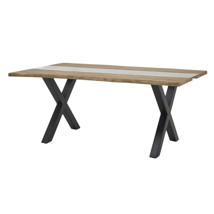 Live Edge Collection Light Acacia River Dining Table - Luxe Home Comforts