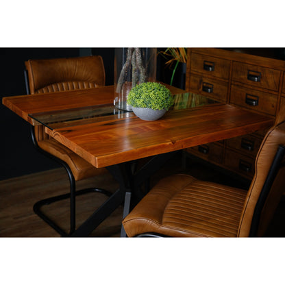 Live Edge Collection Square River Dining Table - Luxe Home Comforts