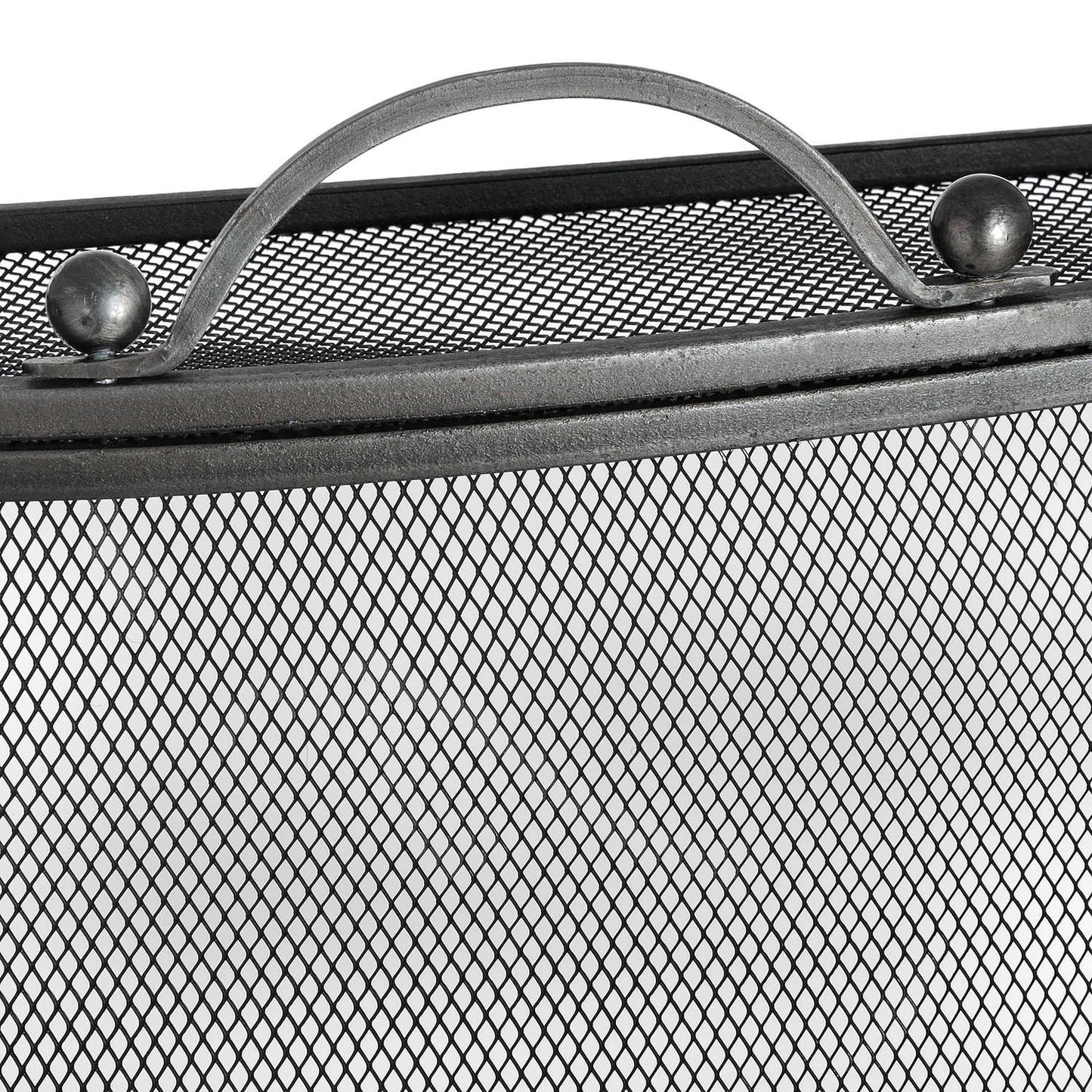 Mesh Fireguard in Antique Pewter Effect Finish - Luxe Home Comforts