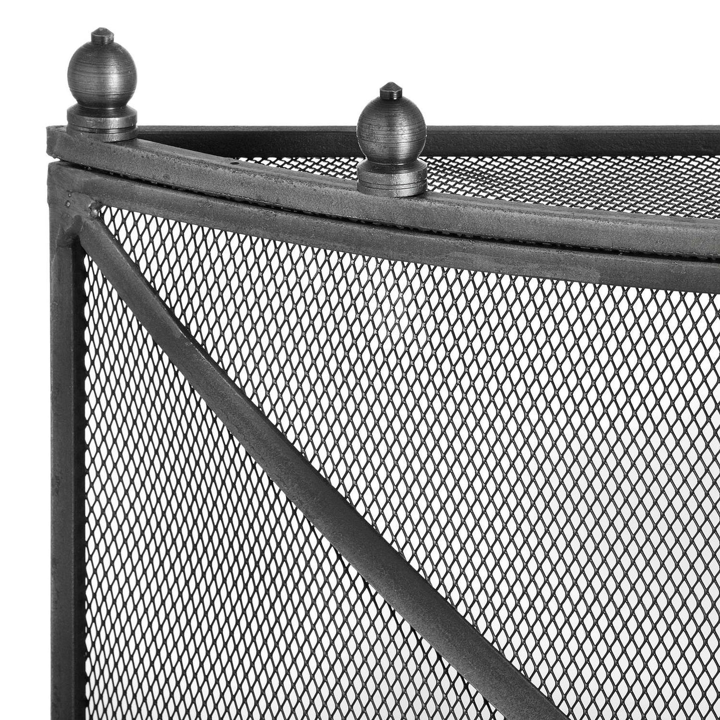Mesh Fireguard in Antique Pewter Effect Finish - Luxe Home Comforts