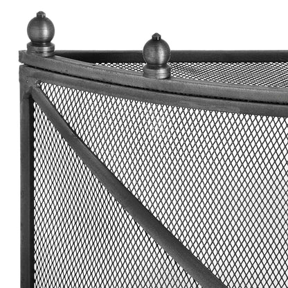 Mesh Fireguard in Antique Pewter Effect Finish - Luxe Home Comforts