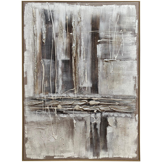 Outlook Hand Painted Canvas In Frame - Luxe Home Comforts