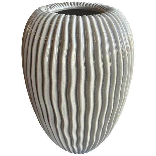 Pallida Collection Large Striped Vase - Luxe Home Comforts