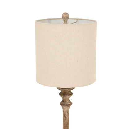 Pallido Candlestick Table Lamp With Linen Shade - Luxe Home Comforts