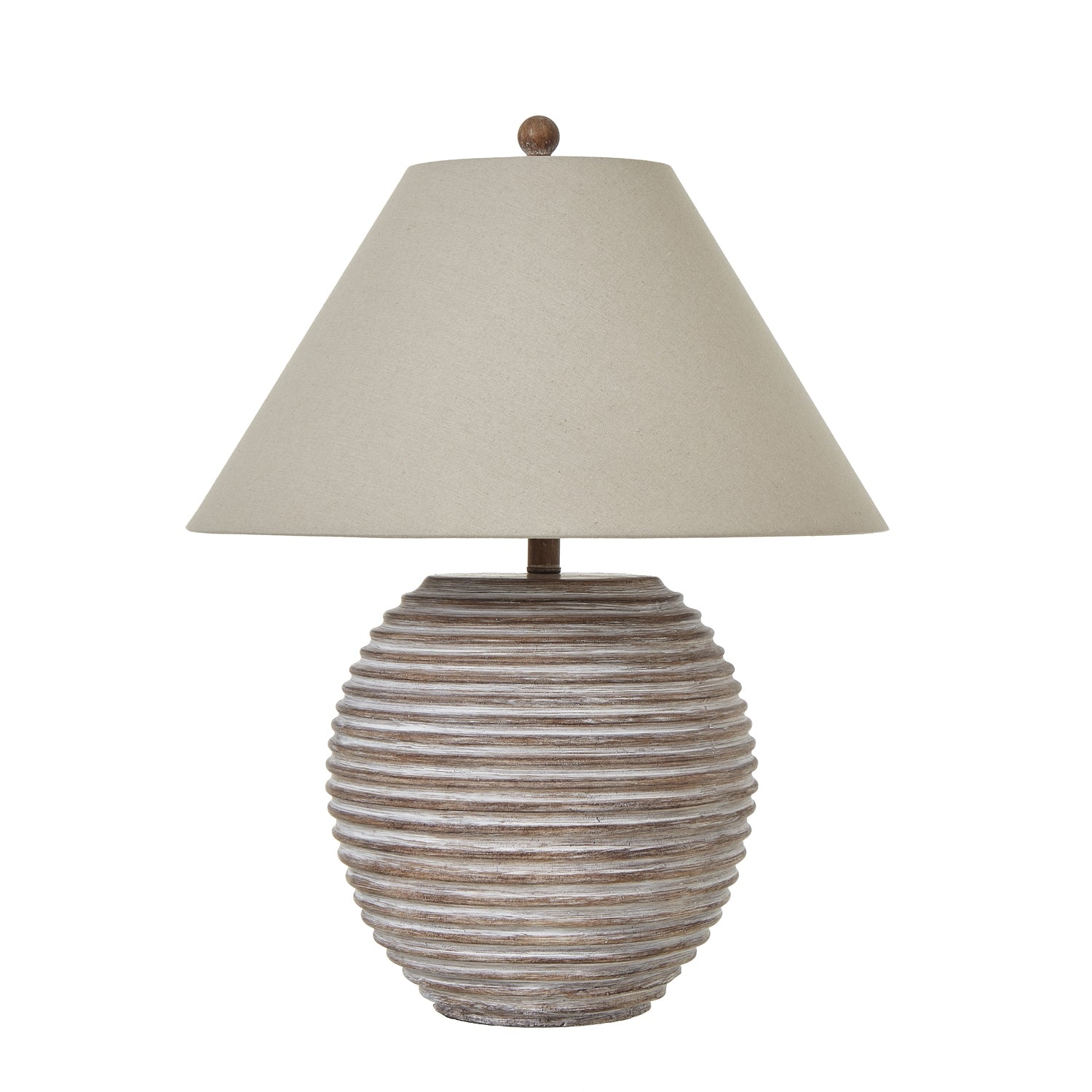 Saturn Table Lamp With Linen Shade - Luxe Home Comforts
