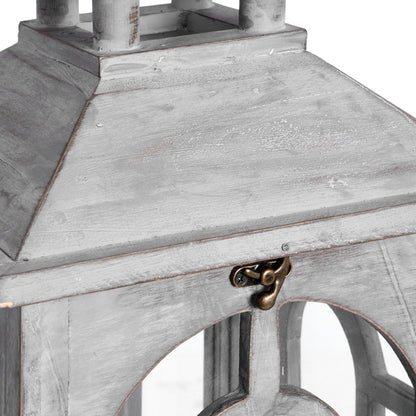 Set Of Three Wooden Lanterns With Archway Design - Luxe Home Comforts