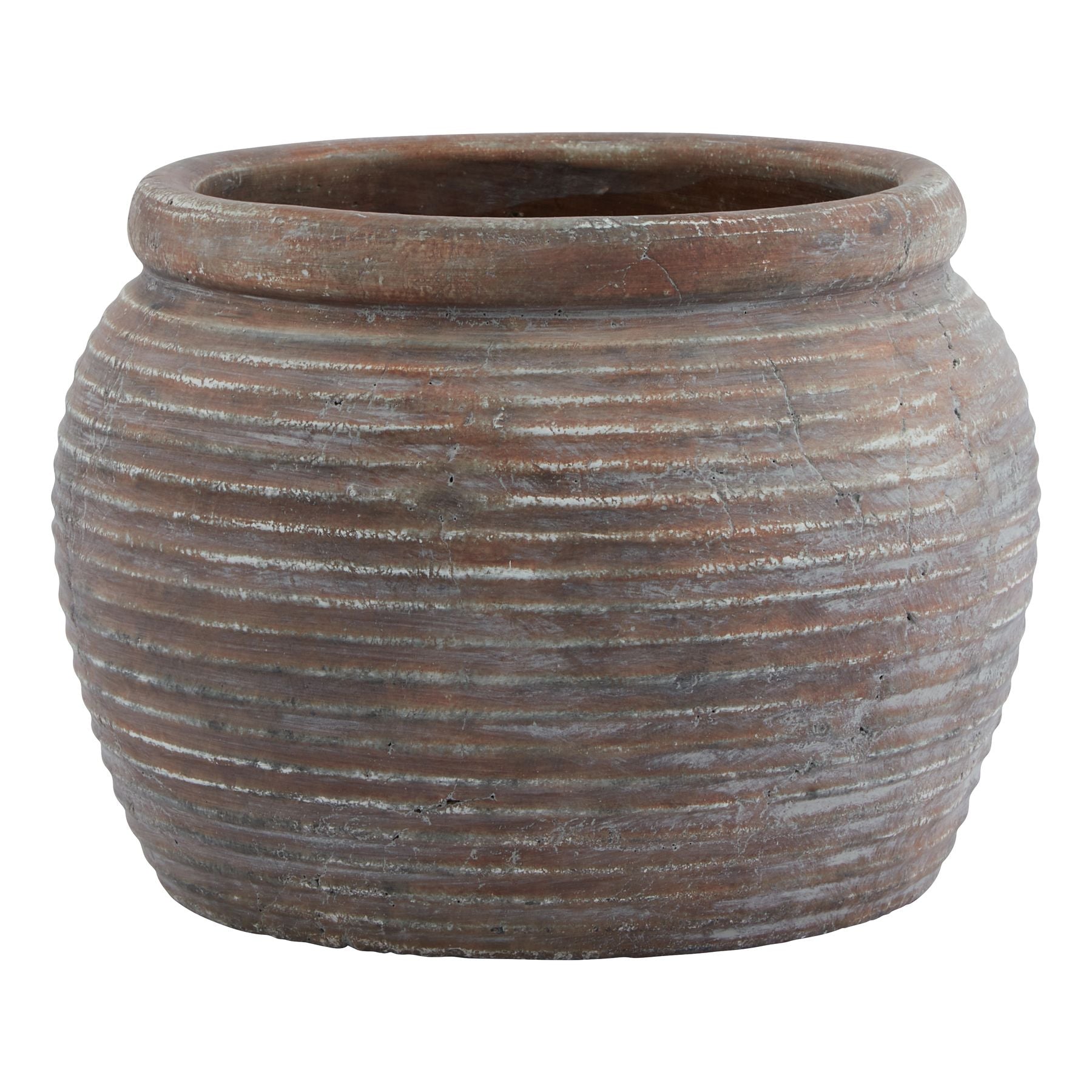 Siena Brown Diameter Rimmed Plant Pot - Luxe Home Comforts