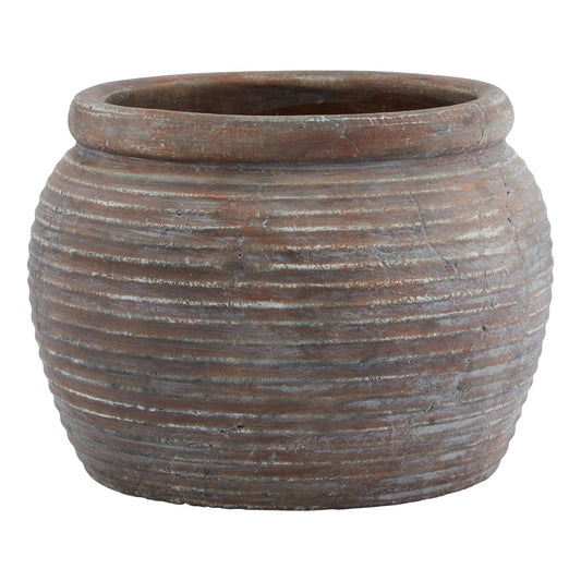 Siena Brown Diameter Rimmed Plant Pot - Luxe Home Comforts