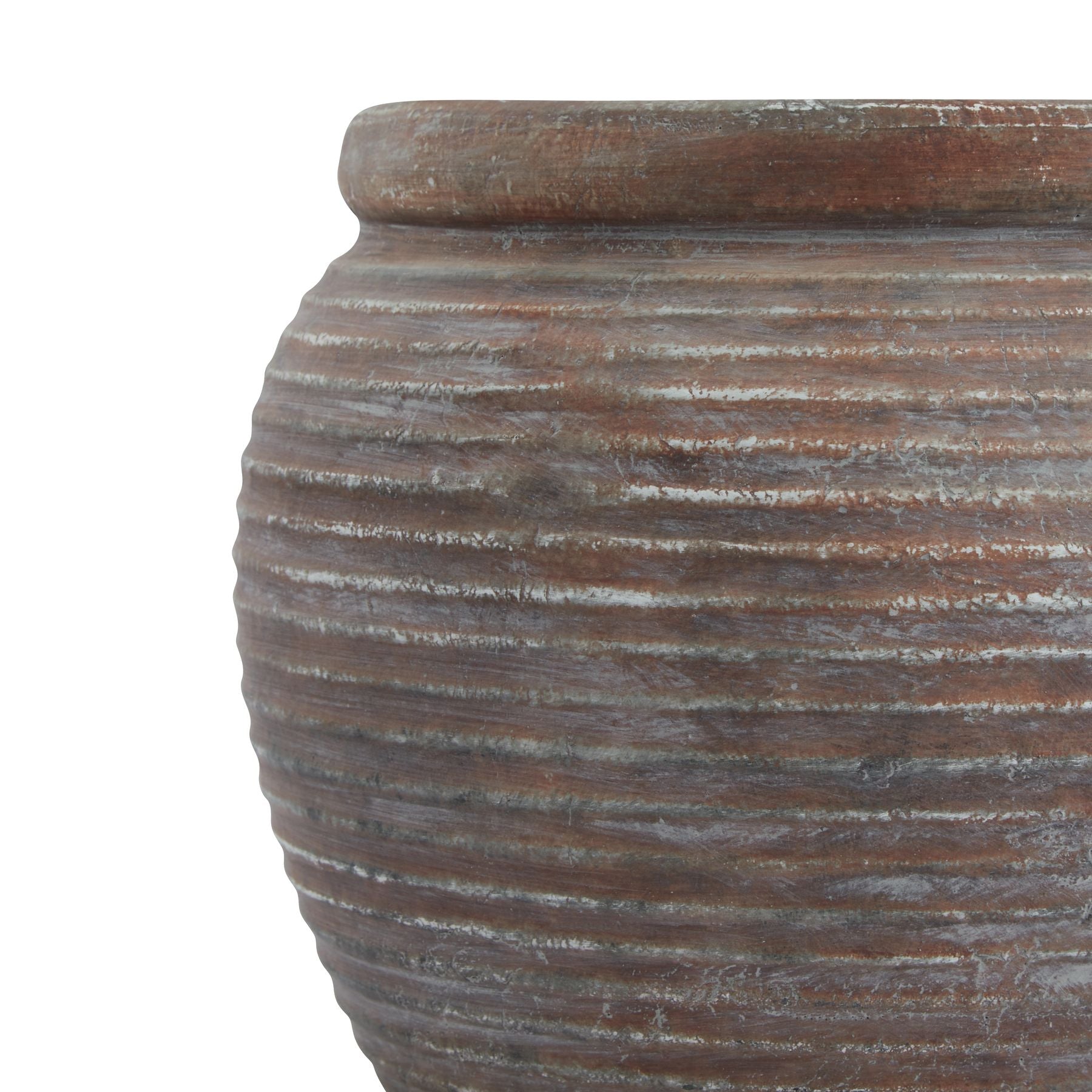 Siena Brown Diameter Rimmed Plant Pot - Luxe Home Comforts