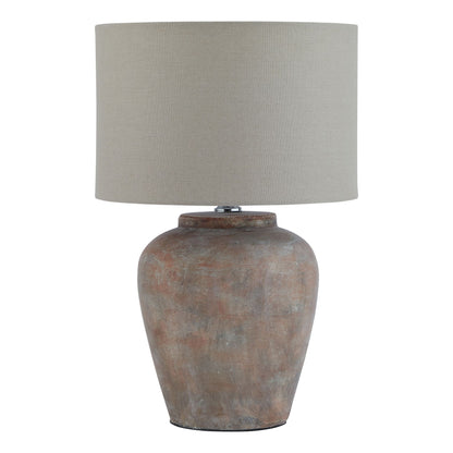 Siena Brown Table Lamp With Linen Shade - Luxe Home Comforts