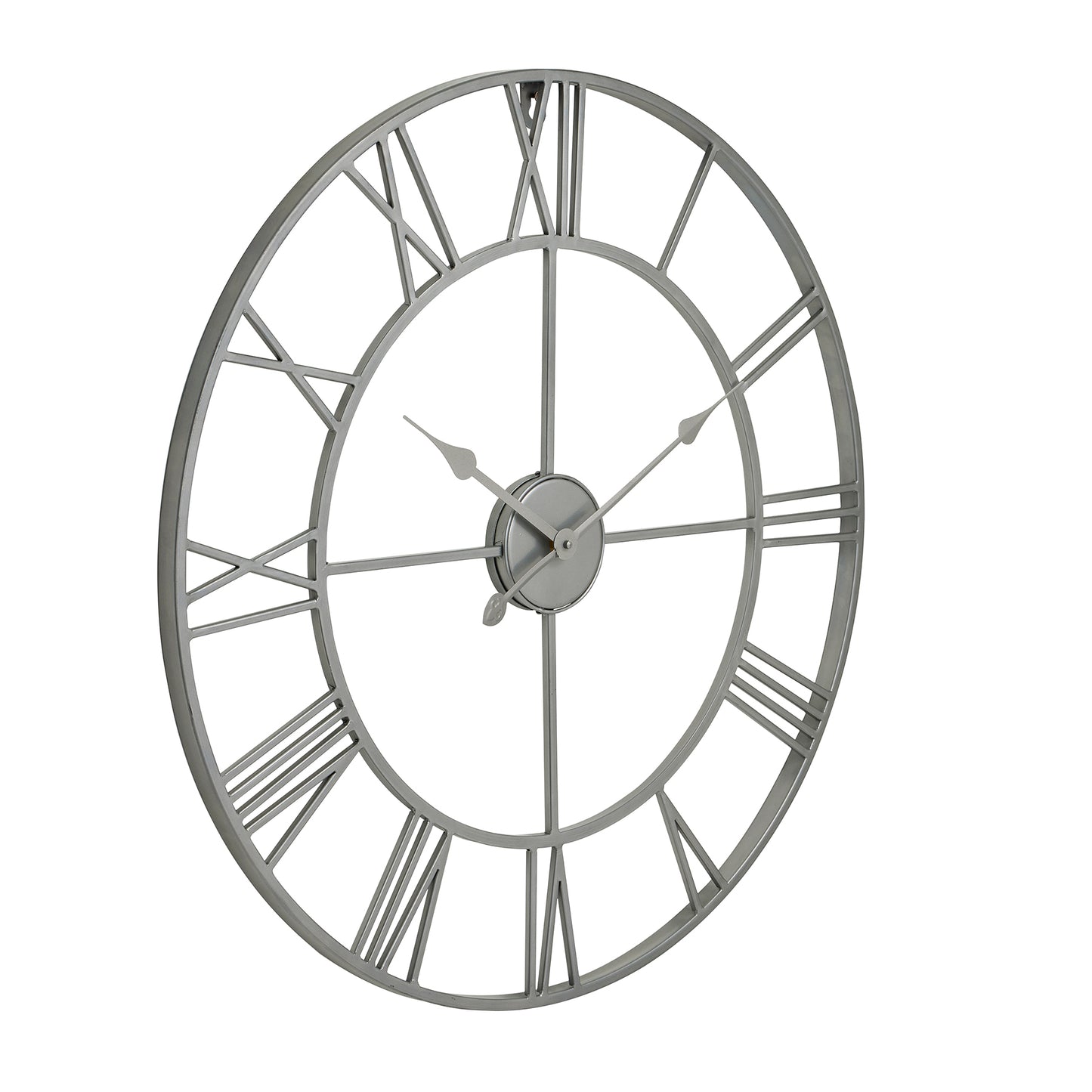 Silver Skeleton Wall Clock - Luxe Home Comforts