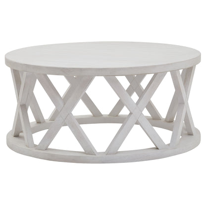 Stamford Plank Collection Round Coffee Table - Luxe Home Comforts