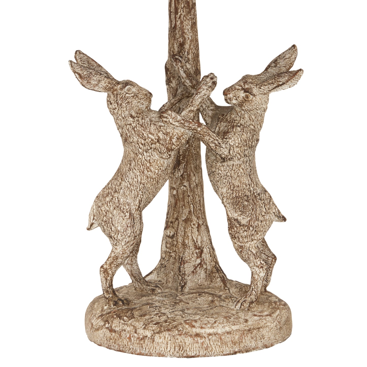 Stonewashed Marching Hares Lamp With Linen Shade - Luxe Home Comforts