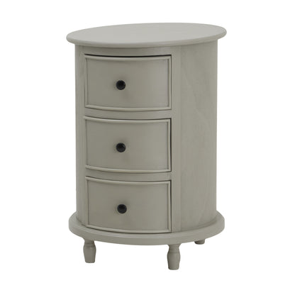 The Camden Collection 3 Drawer Round Side Table - Luxe Home Comforts