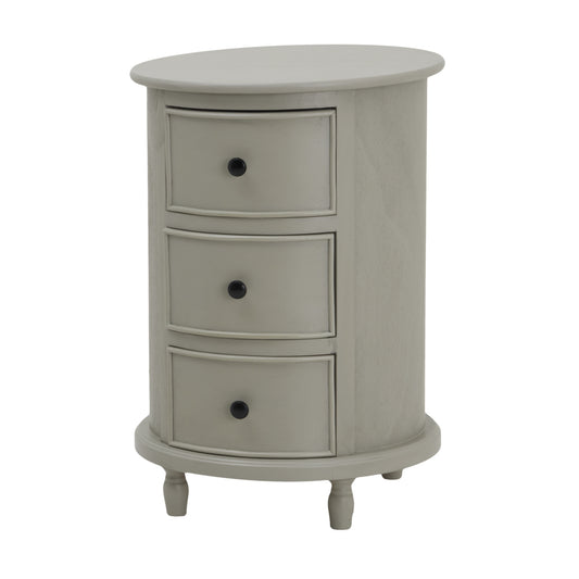 The Camden Collection 3 Drawer Round Side Table - Luxe Home Comforts