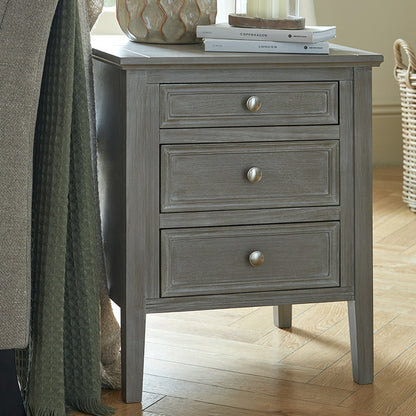 The Serene Collection Three Drawer Bedside Table - Luxe Home Comforts