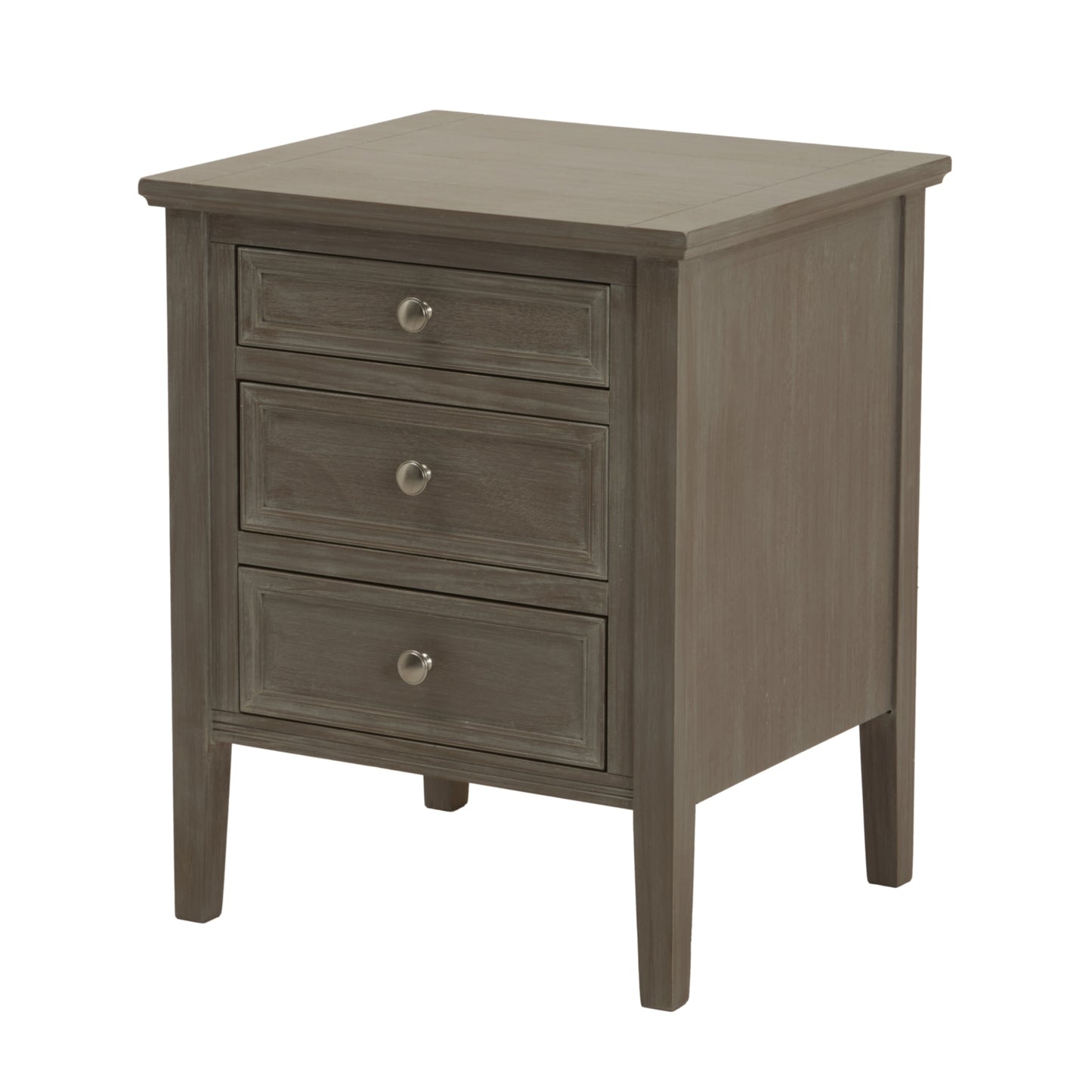 The Serene Collection Three Drawer Bedside Table - Luxe Home Comforts