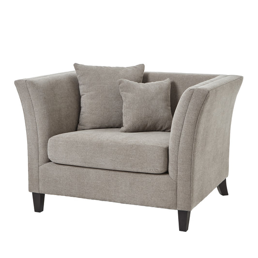 Vesper Taupe Cushion Back Snuggle Chair - Luxe Home Comforts