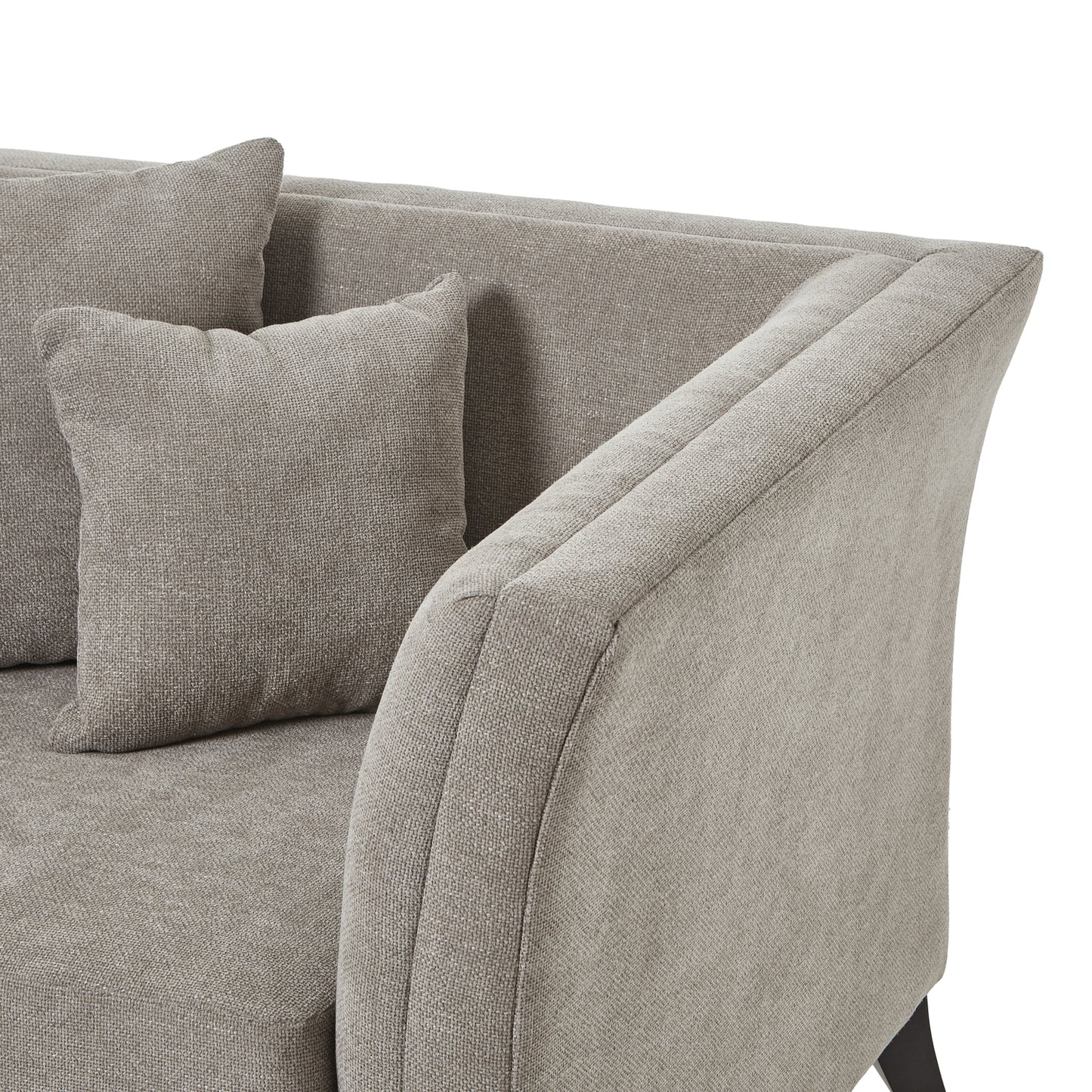 Vesper Taupe Cushion Back Snuggle Chair - Luxe Home Comforts