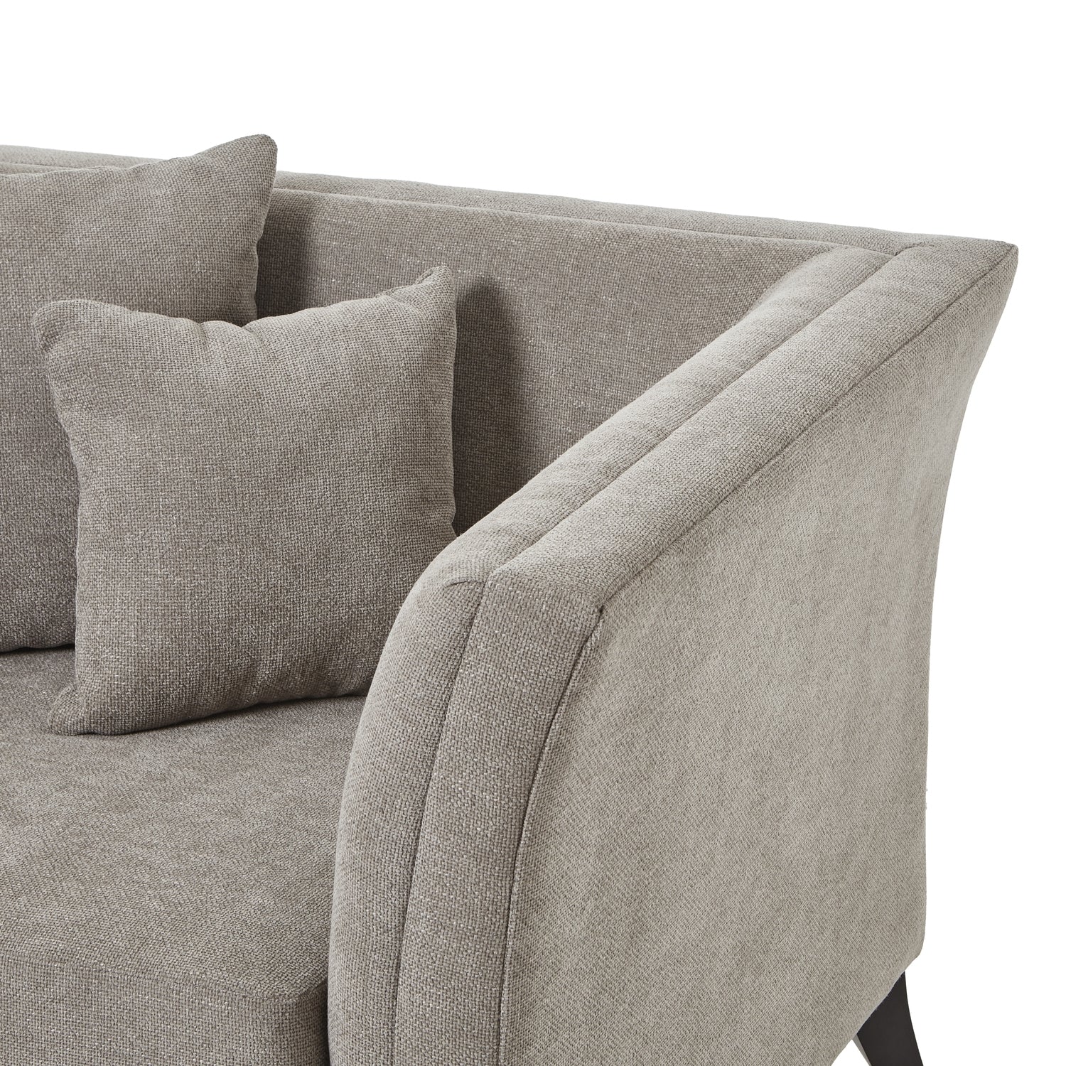 Vesper Taupe Cushion Back Snuggle Chair - Luxe Home Comforts