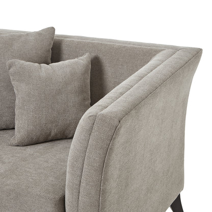 Vesper Taupe Cushion Back Snuggle Chair - Luxe Home Comforts