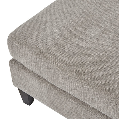 Vesper Taupe Ottoman Foot Stool - Luxe Home Comforts