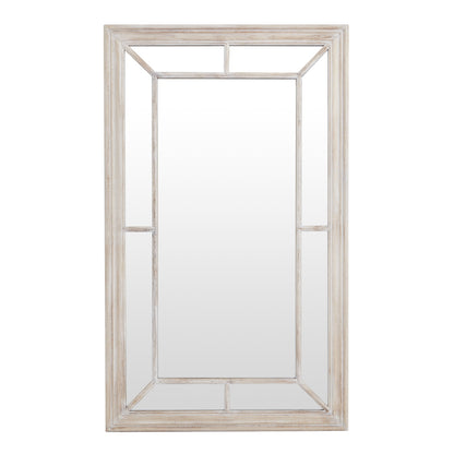 Washed Wood Framed Window Mirror - Luxe Home Comforts