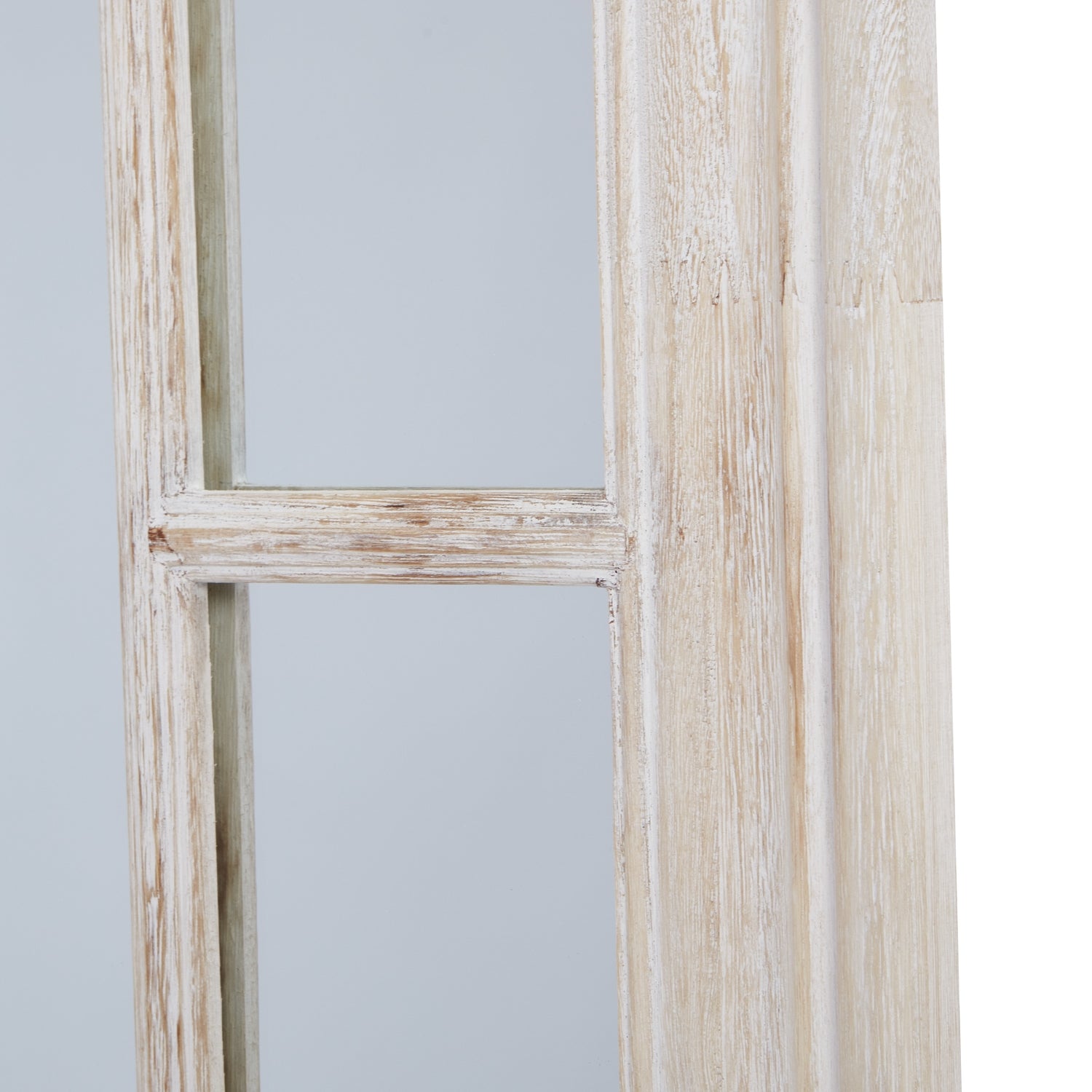 Washed Wood Framed Window Mirror - Luxe Home Comforts