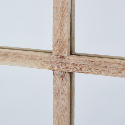 Washed Wood Large Window Mirror - Luxe Home Comforts