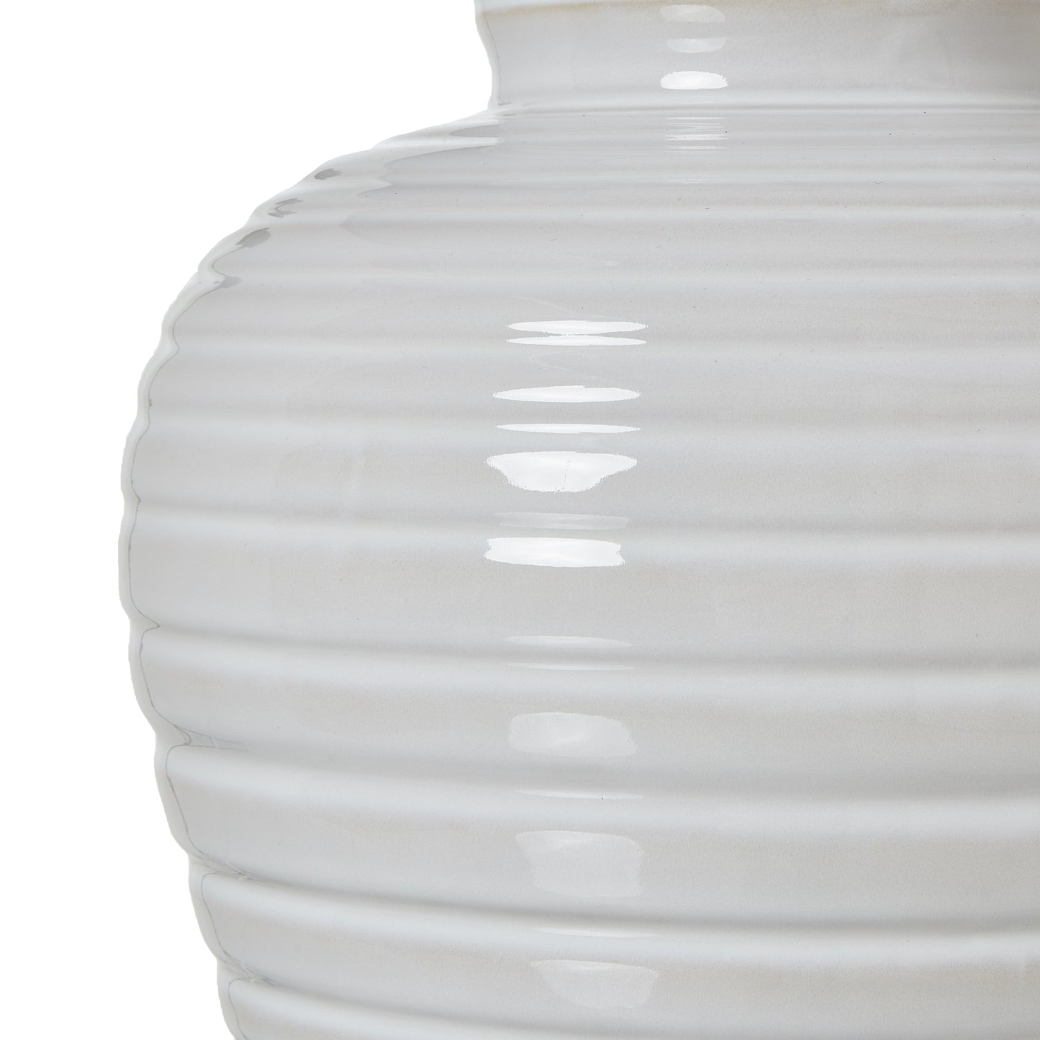 White Ceramic Pot Lamp With Linen Shade - Luxe Home Comforts