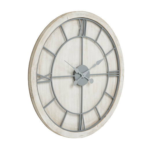 Williston White Large Wall Clock - Luxe Home Comforts