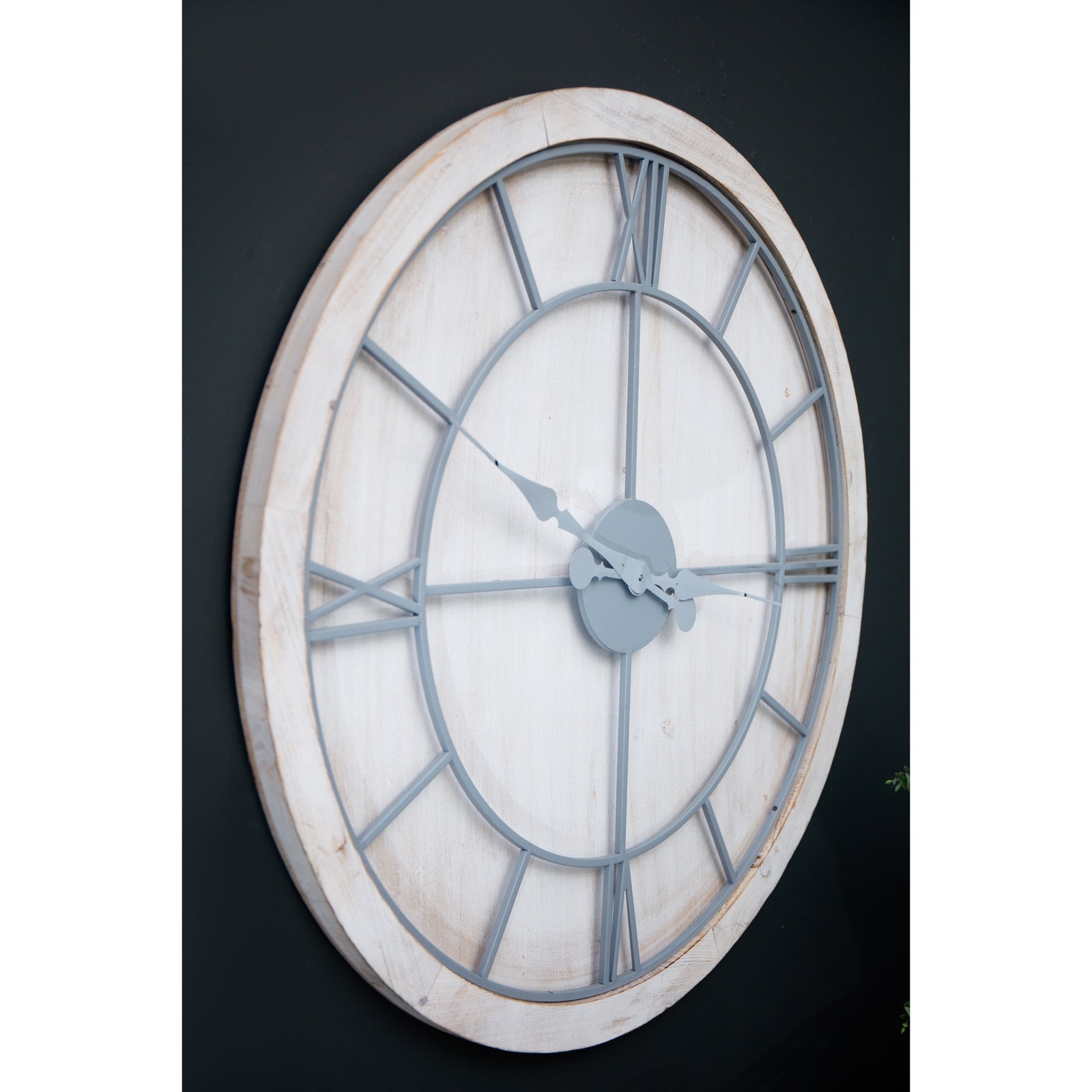 Williston White Large Wall Clock - Luxe Home Comforts