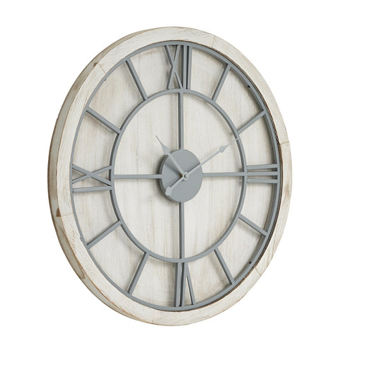 Williston White Wall Clock - Luxe Home Comforts