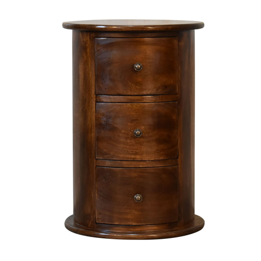 3 Drawer Chestnut Drum - Luxe Home Comforts