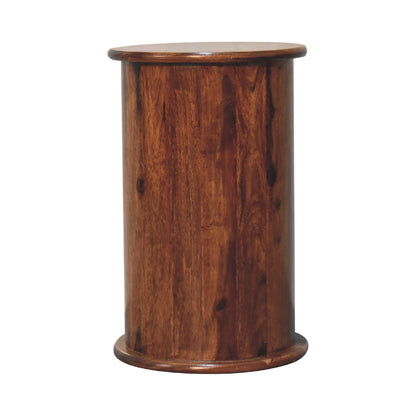 3 Drawer Chestnut Sheesham Drum - Luxe Home Comforts