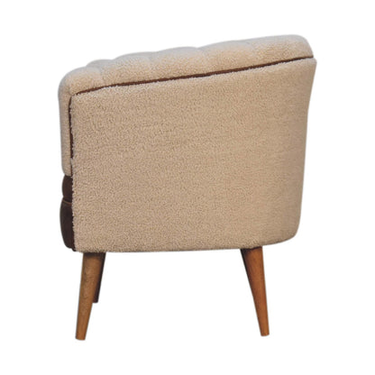 Boucle Cream Buffalo Armchair - Luxe Home Comforts